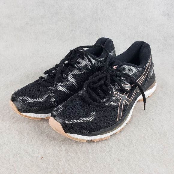 Asics Womens Gel Nimbus 20 T850N Black Running Shoes Lace Up Low Top Siz… - Picture 2 of 9